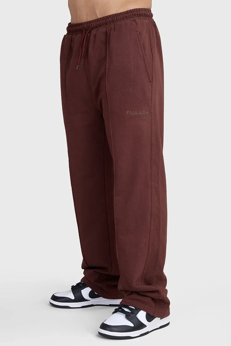 Pinnacle Straight Pants Brown by Fuaark Nz