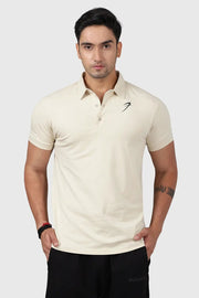 Polo T-shirt Beige by Fuaark Nz