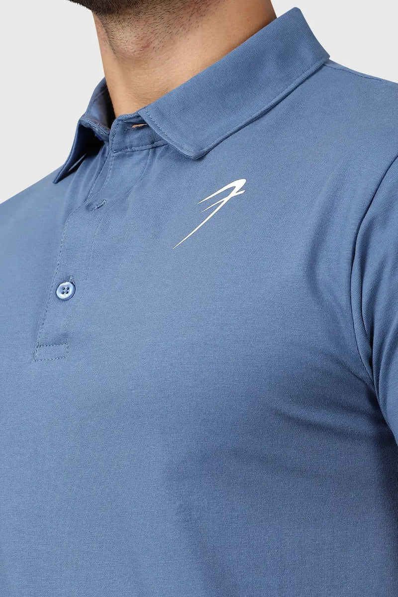 Polo T-shirt Dusk Blue by Fuaark Nz