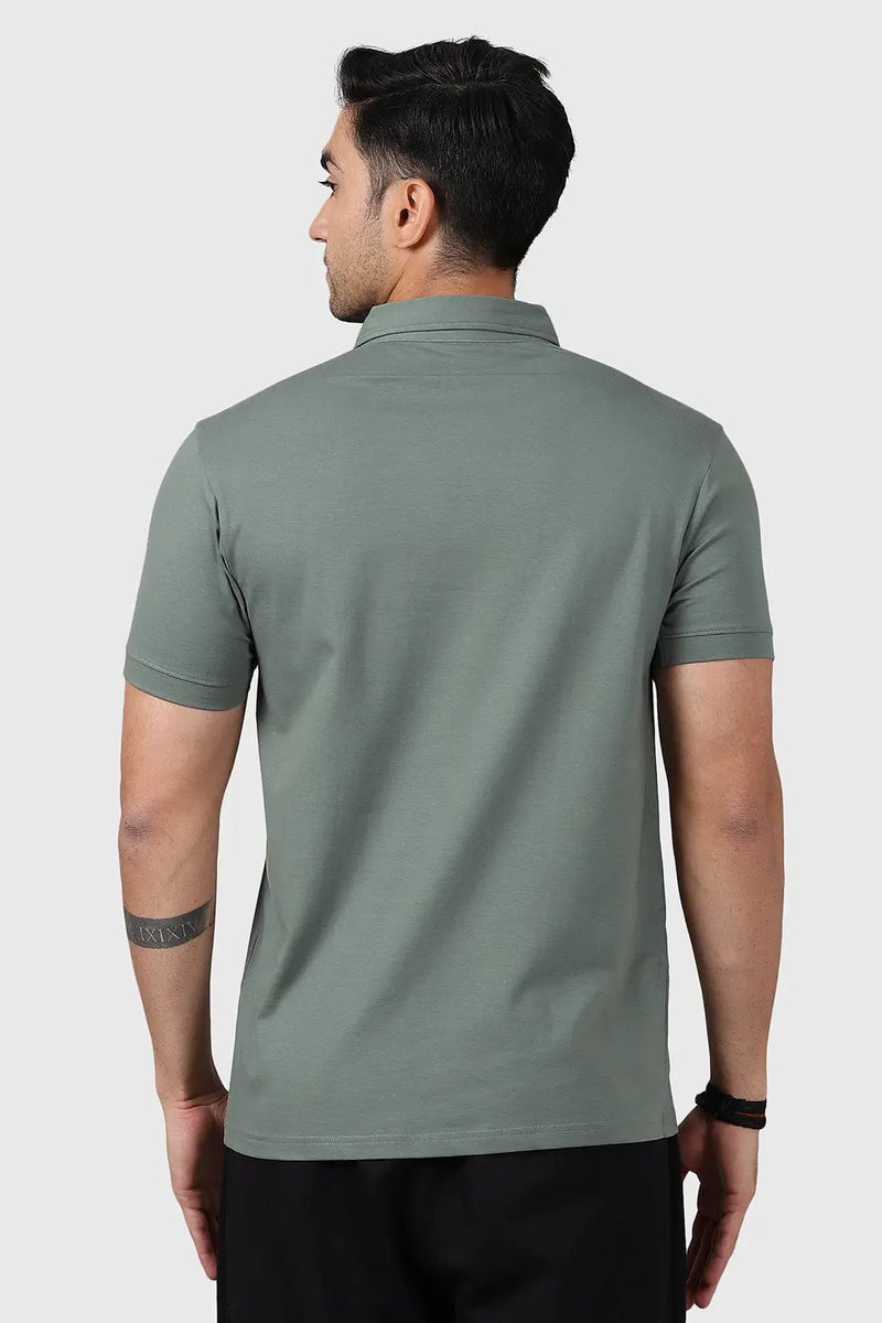 Polo T-shirt Sage Green by Fuaark Nz