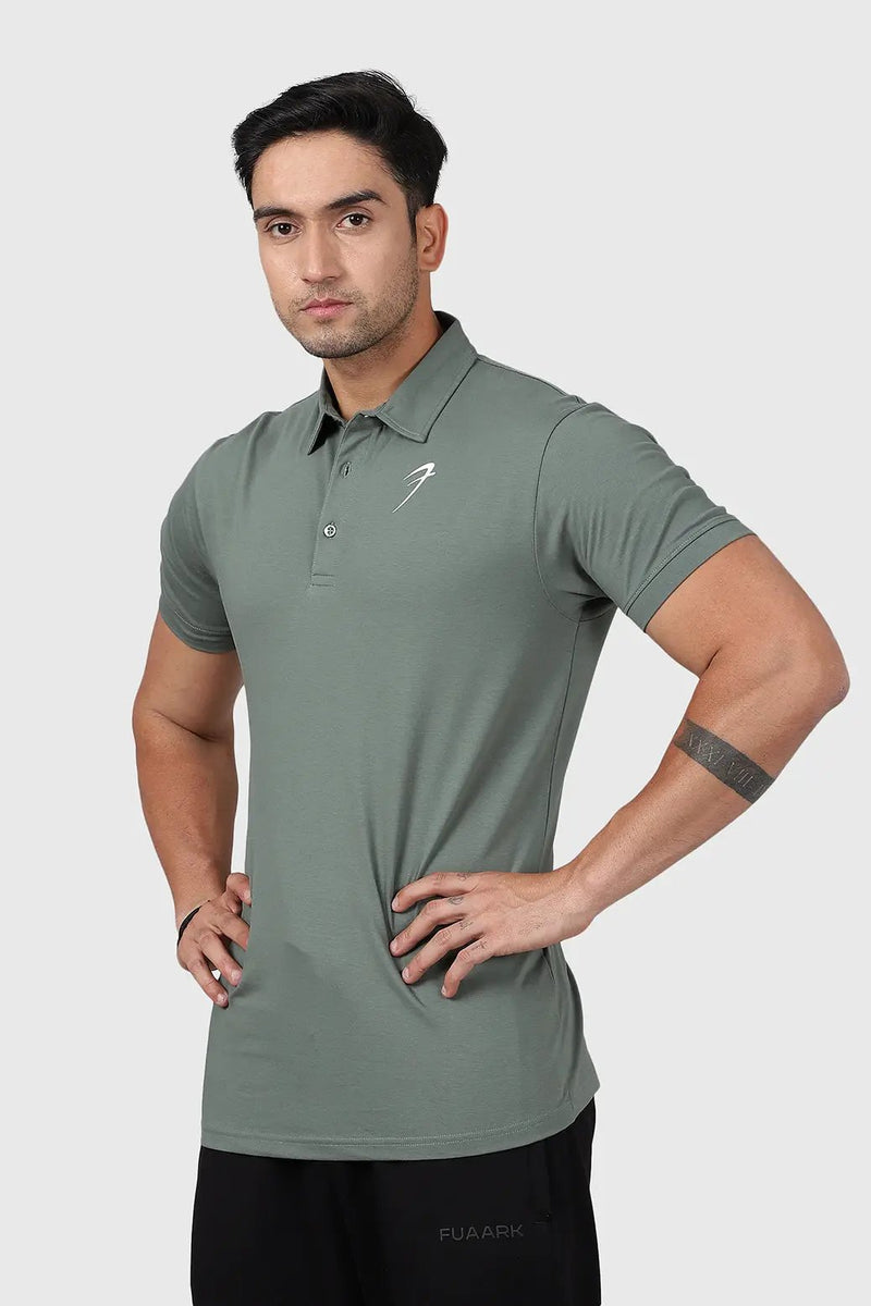 Polo T-shirt Sage Green by Fuaark Nz