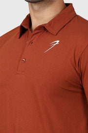 Polo T-shirt Salsa Brown by Fuaark Nz