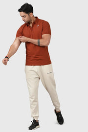 Polo T-shirt Salsa Brown by Fuaark Nz