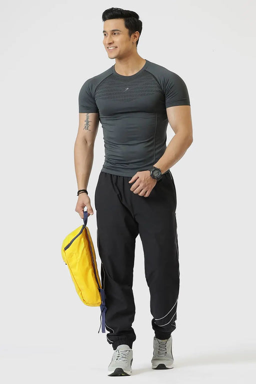 Power Seamless T-shirt Grey/Logo by Fuaark Nz