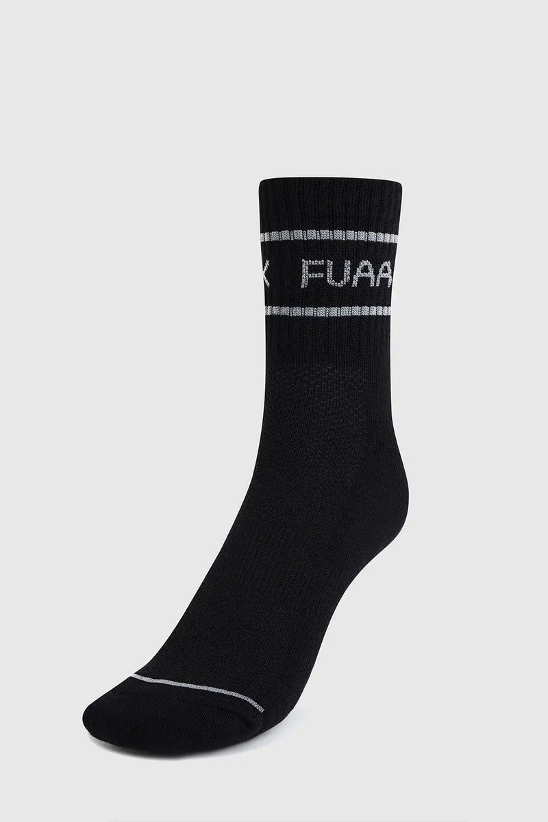 Legacy Quarter Socks Black/White by Fuaark Nz