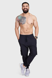 Script Cargo Joggers Black by Fuaark Nz