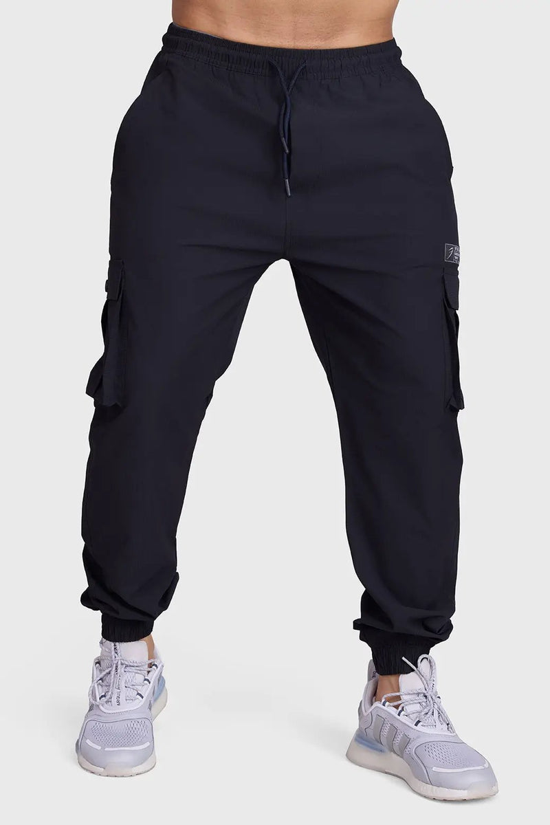 Script Cargo Joggers Black by Fuaark Nz