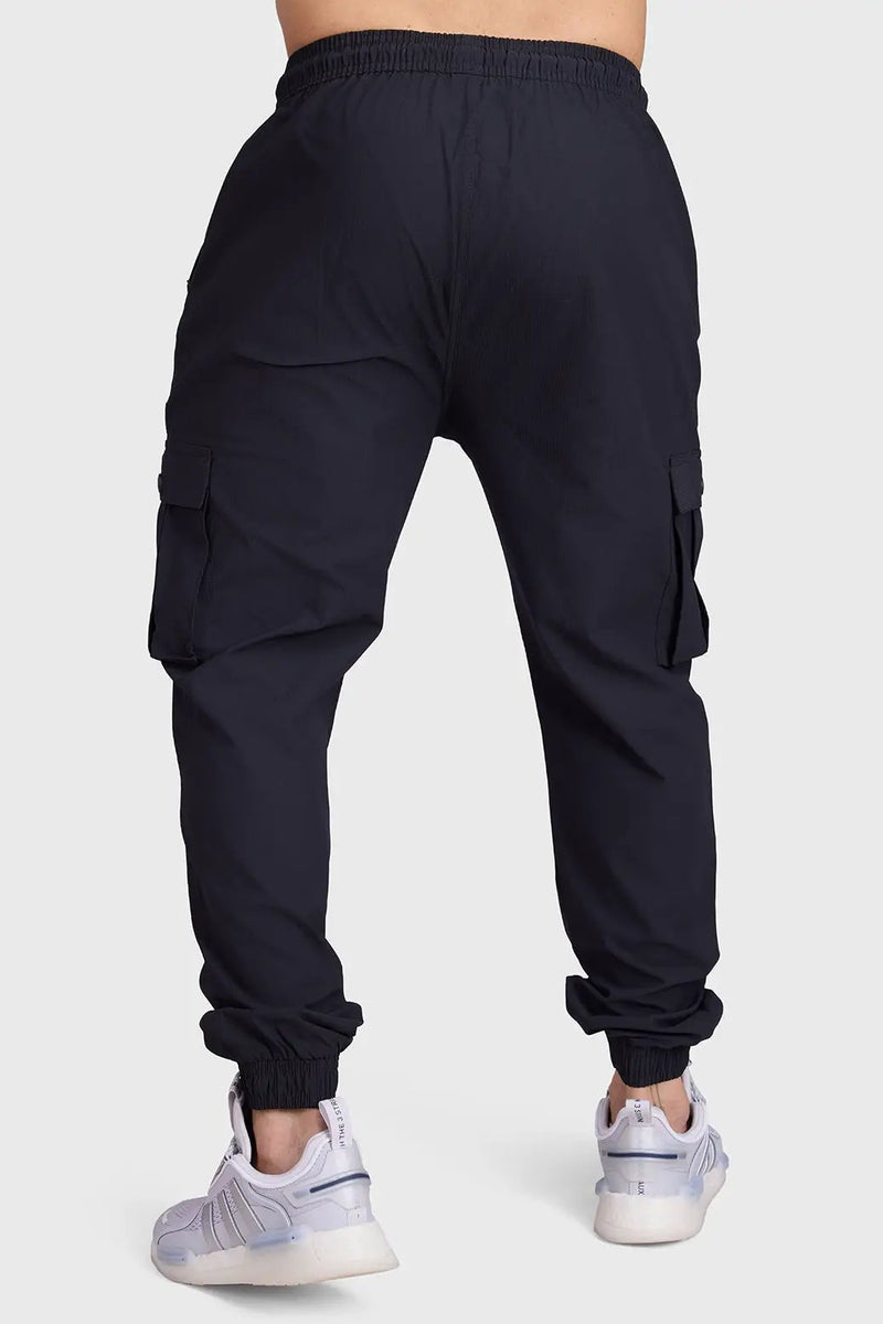 Script Cargo Joggers Black by Fuaark Nz