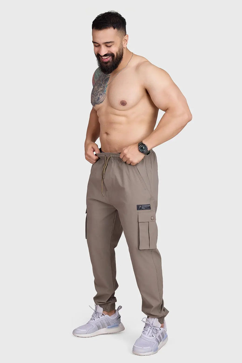 Script Cargo Joggers Brown by Fuaark Nz