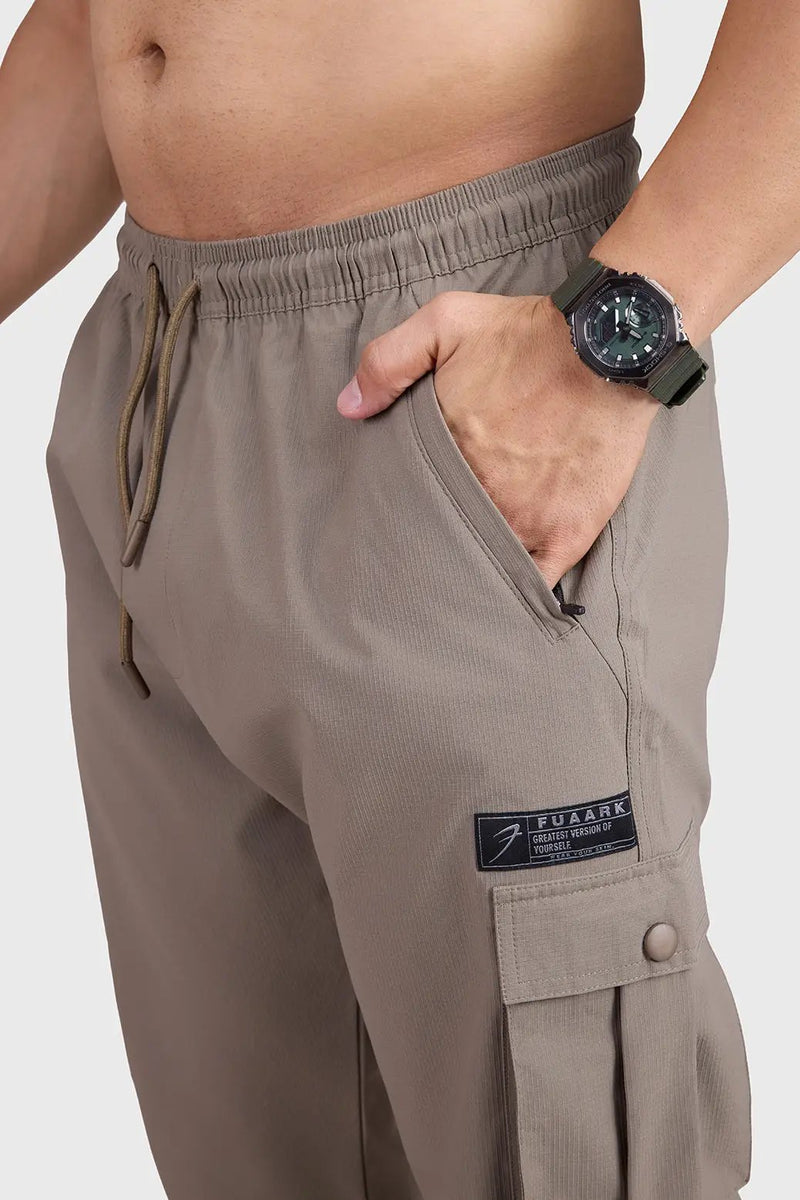 Script Cargo Joggers Brown by Fuaark Nz