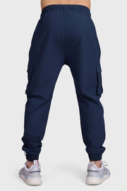Script Cargo Joggers Dark Navy by Fuaark Nz