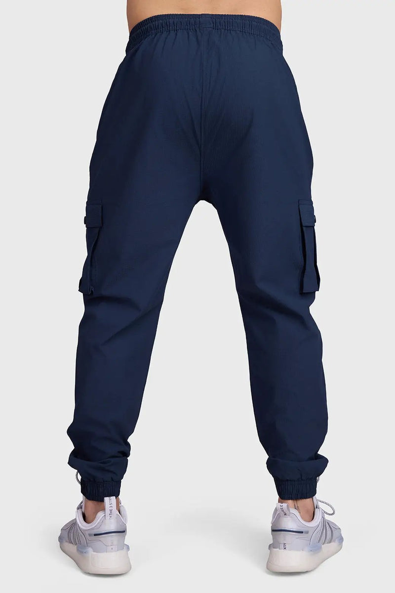 Script Cargo Joggers Dark Navy by Fuaark Nz