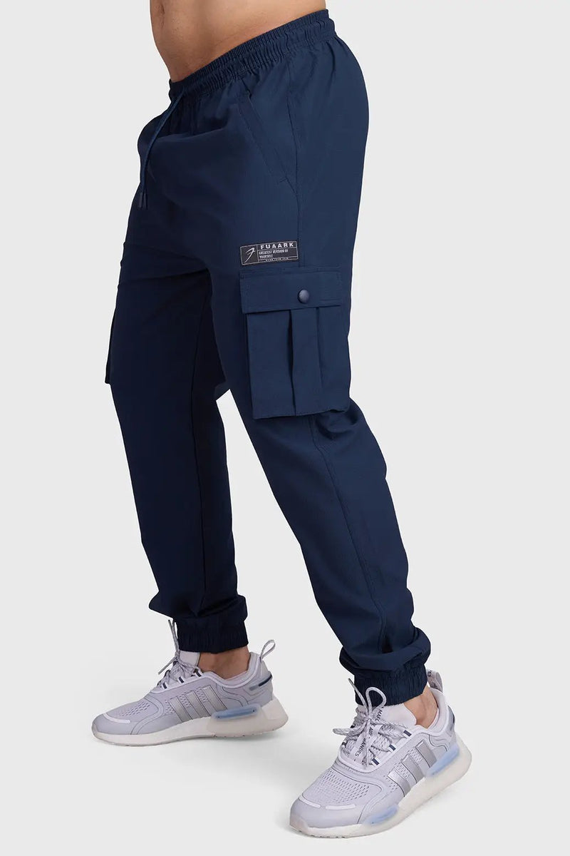 Script Cargo Joggers Dark Navy by Fuaark Nz