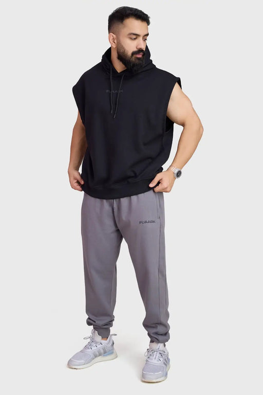 Signature Cap Sleeves Hoodie Black by Fuaark Nz