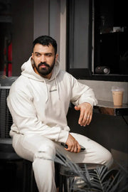 Unisex Signature Oversized Hoodies Beige by Fuaark Nz