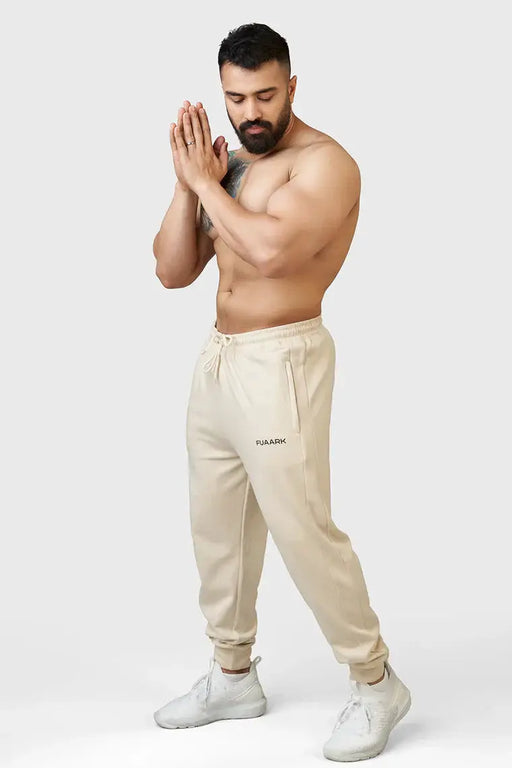Signature Oversized Joggers Beige by Fuaark Nz