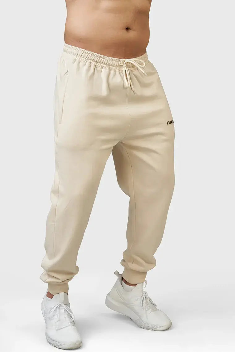 Signature Oversized Joggers Beige by Fuaark Nz