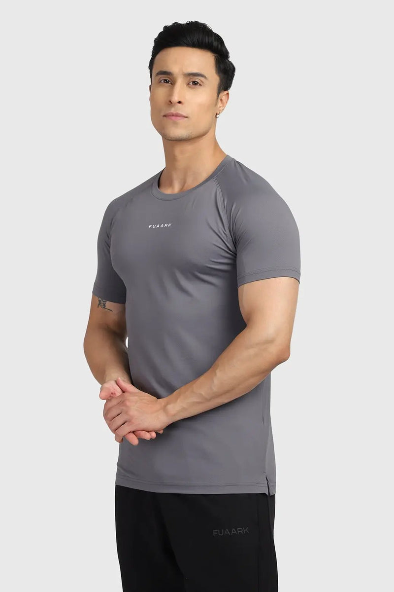 Sleek T-shirt Grey by Fuaark Nz