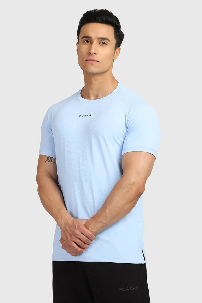 Sleek T-shirt Sky Blue by Fuaark Nz