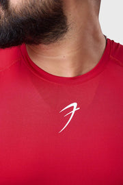 Compression Sleeveless Tank Red by Fuaark Nz