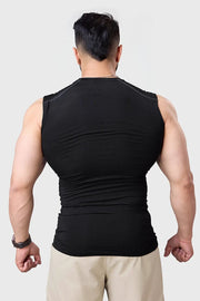 Compression Sleeveless Tank Black by Fuaark Nz