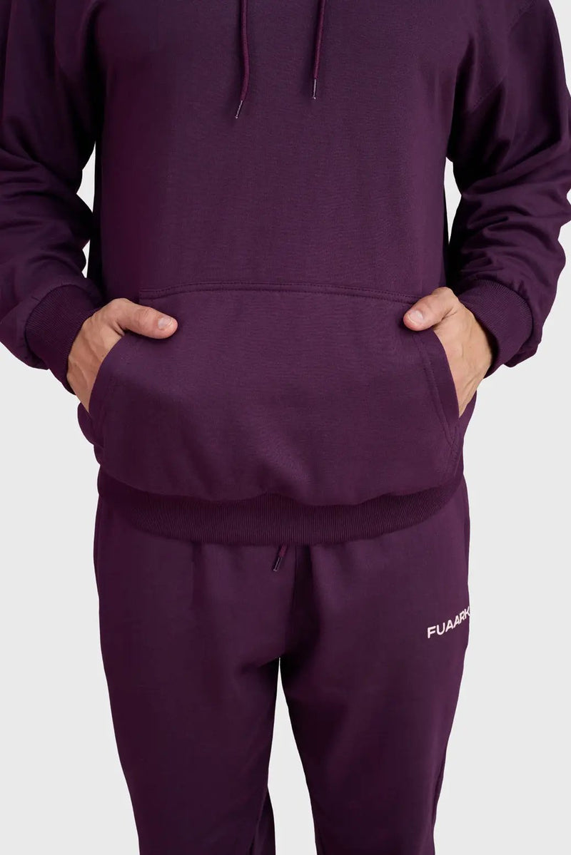 Signature Oversized Hoodie Plum by Fuaark Nz