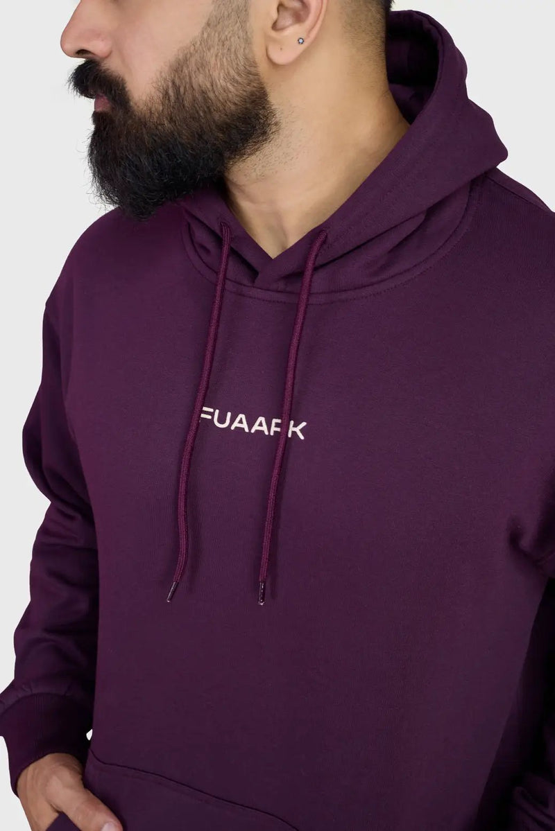 Signature Oversized Hoodie Plum by Fuaark Nz