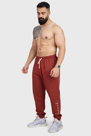 Signature Oversized Band Joggers Rust by Fuaark Nz