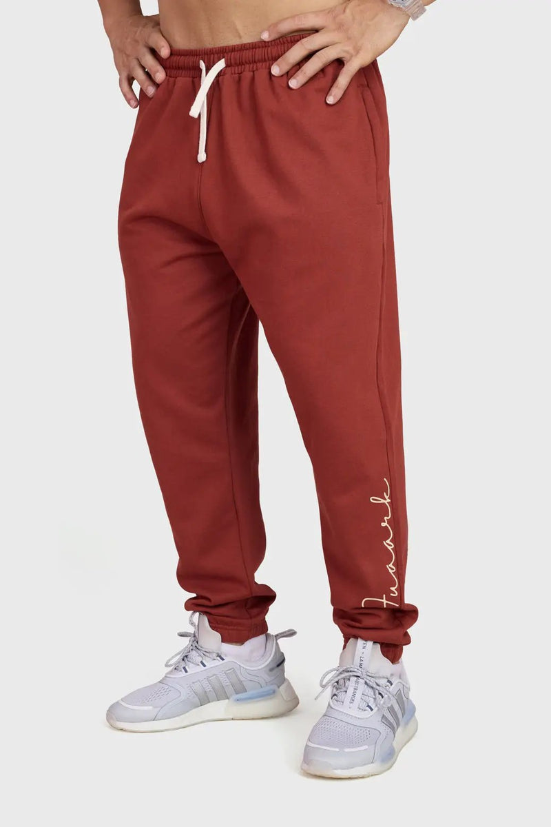 Signature Oversized Band Joggers Rust by Fuaark Nz