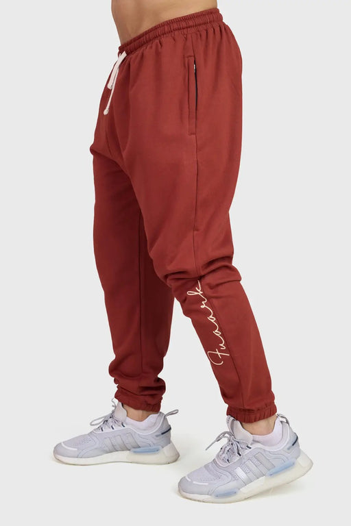 Signature Oversized Band Joggers Rust by Fuaark Nz