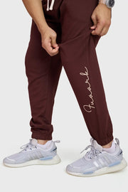 Signature Oversized Band Joggers Brown by Fuaark Nz