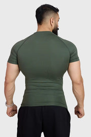 Compression T-shirt Olive by Fuaark Nz