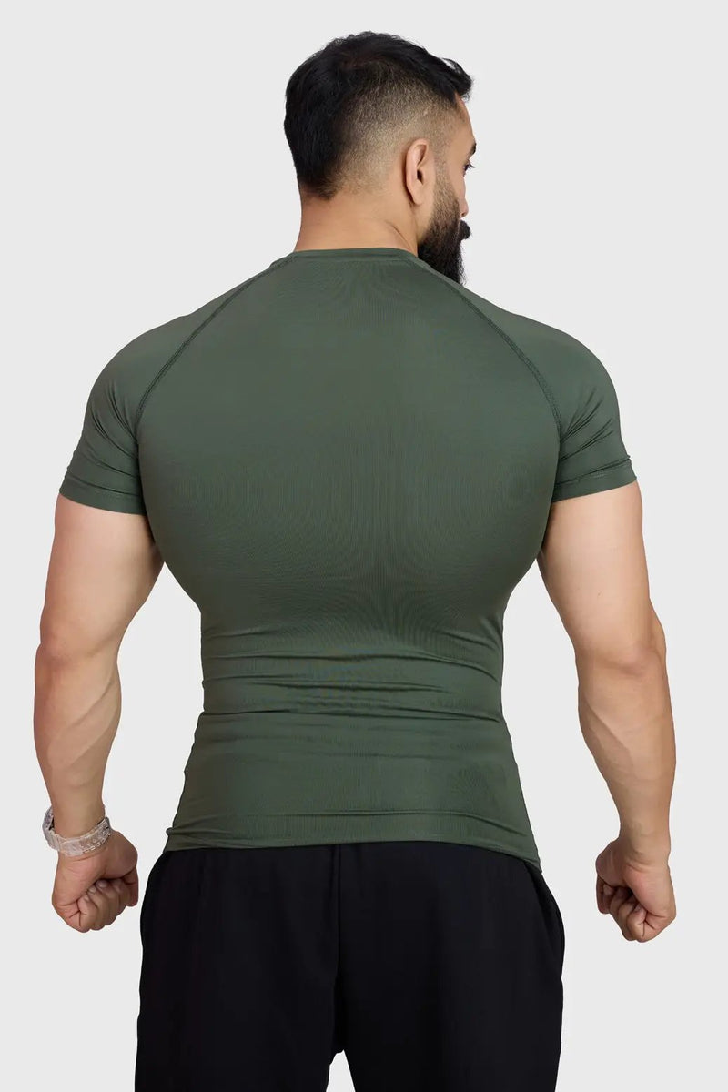Compression T-shirt Olive by Fuaark Nz