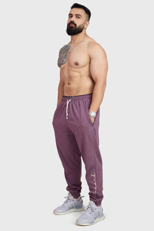 Signature Oversized Band Joggers Mauve by Fuaark Nz