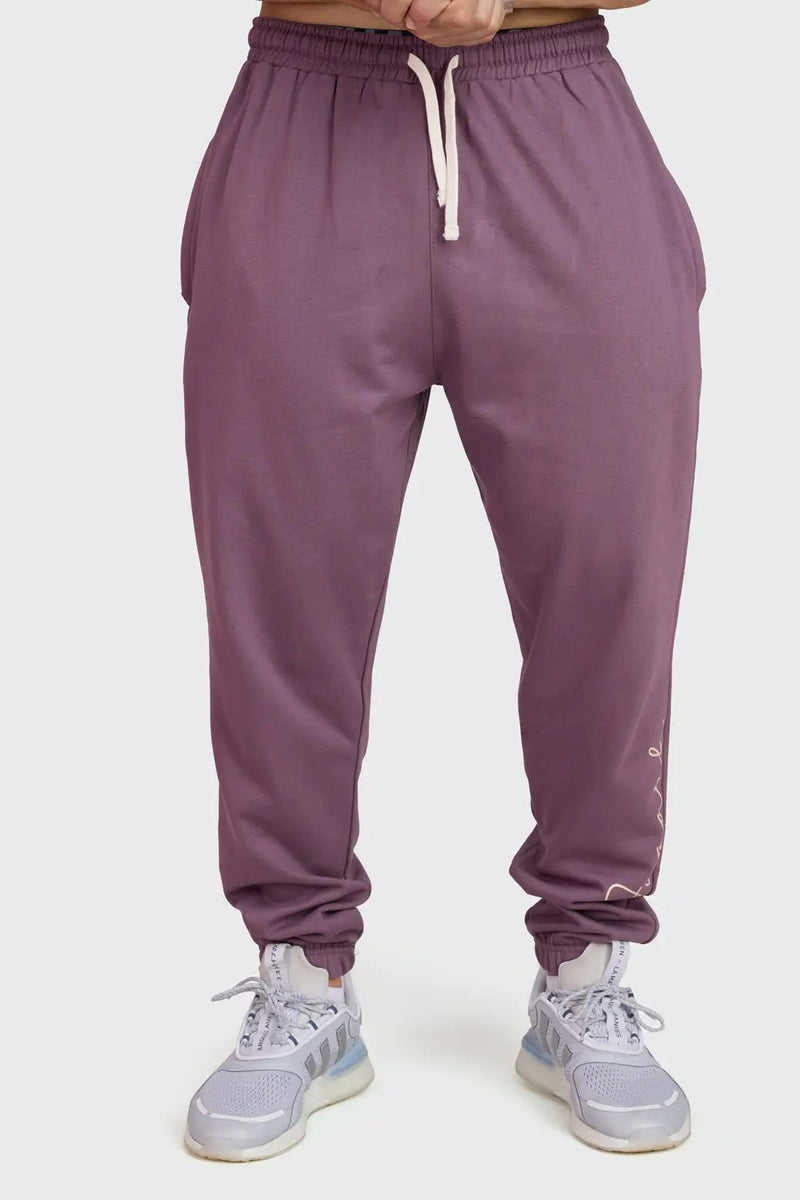 Signature Oversized Band Joggers Mauve by Fuaark Nz