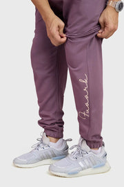 Signature Oversized Band Joggers Mauve by Fuaark Nz