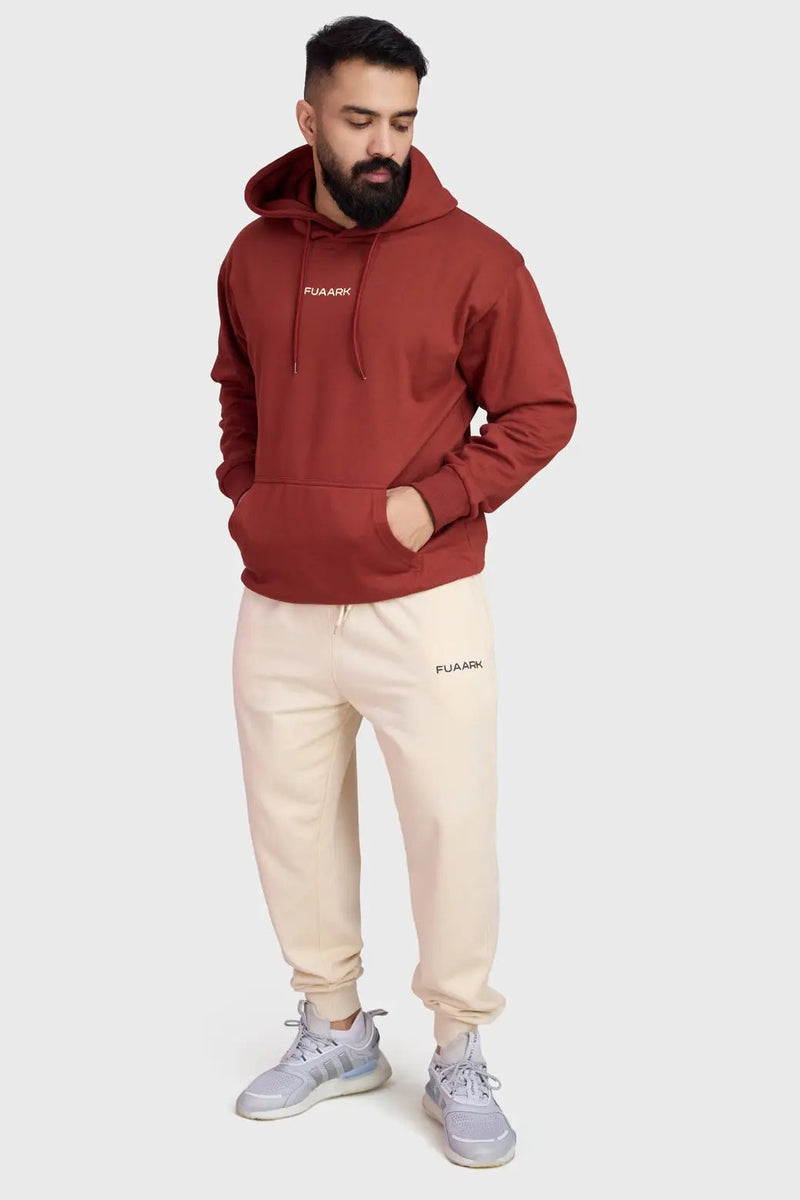 Signature Oversized Hoodie Rust by Fuaark Nz