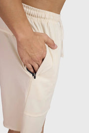 Raw Edge Oversized Shorts Beige by Fuaark Nz