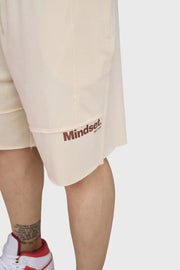 Raw Edge Oversized Shorts Beige by Fuaark Nz