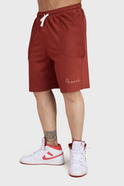 Weekend Oversized Shorts Rust by Fuaark Nz