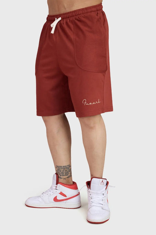 Weekend Oversized Shorts Rust by Fuaark Nz