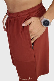 Weekend Oversized Shorts Rust by Fuaark Nz
