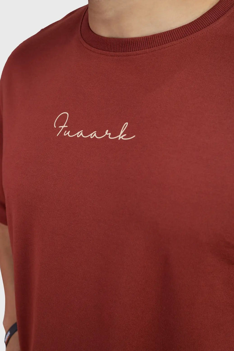 Weekend Oversized T-shirt Rust by Fuaark Nz