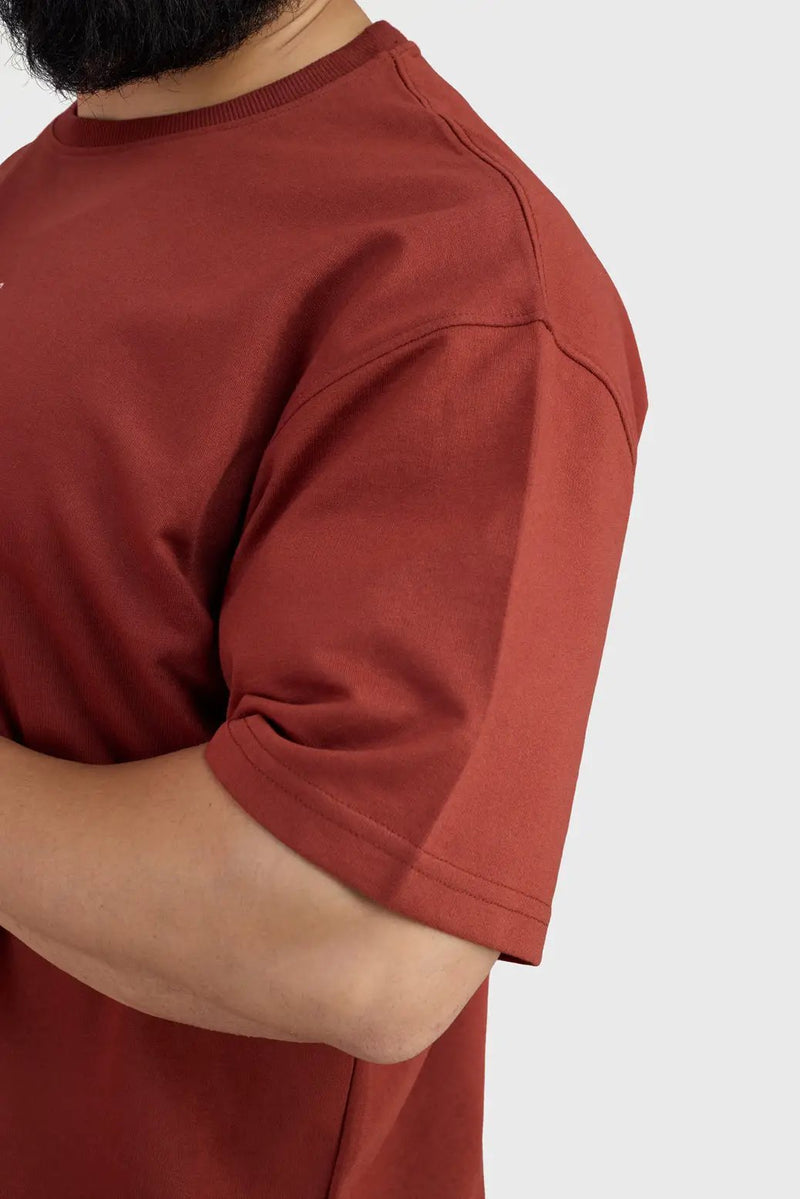 Weekend Oversized T-shirt Rust by Fuaark Nz