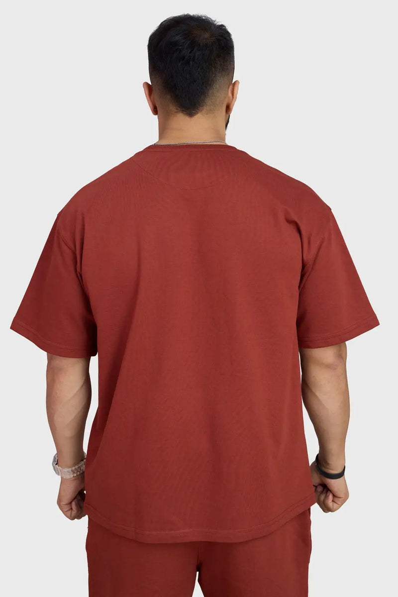 Weekend Oversized T-shirt Rust by Fuaark Nz