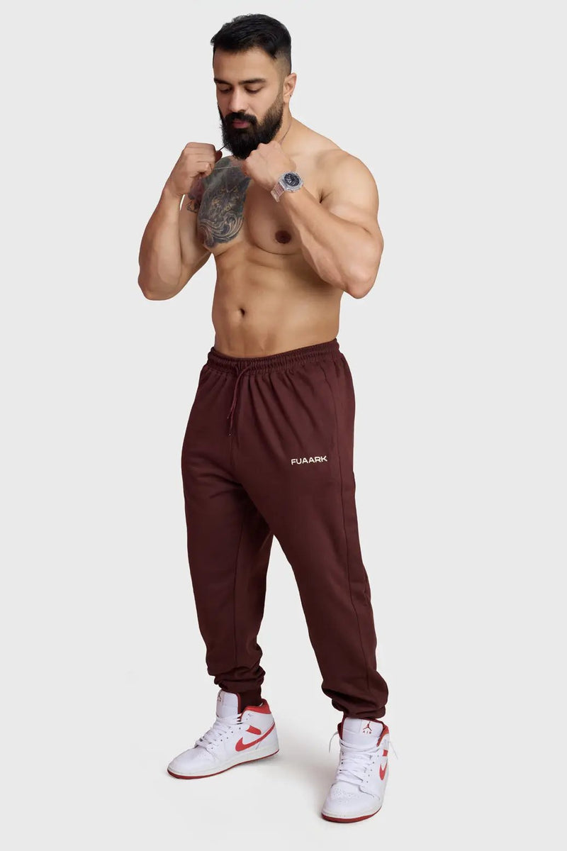 Signature Oversized Joggers Brown by Fuaark Nz