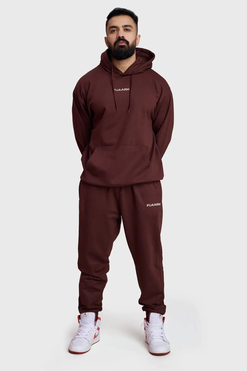 Signature Oversized Joggers Brown by Fuaark Nz