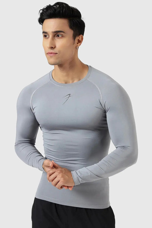 Compression Fullsleeves T-shirt Sea Grey by Fuaark Nz