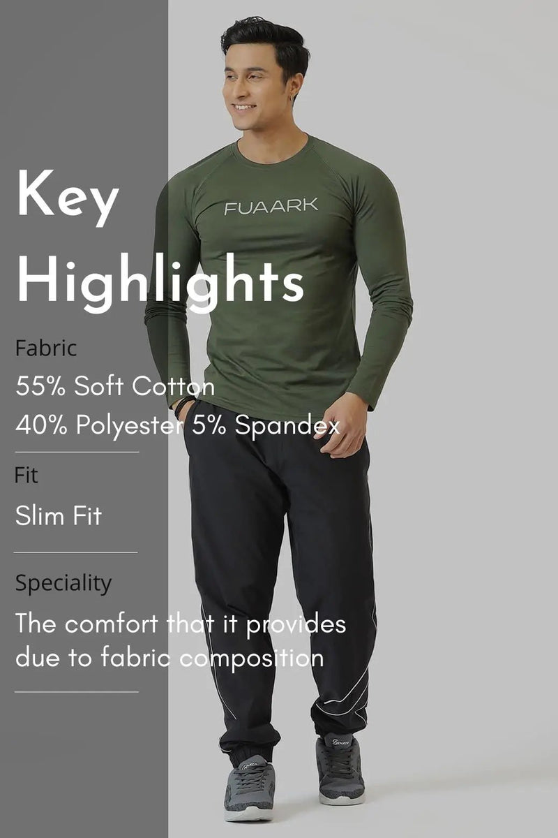 Chase Full Sleeves T-shirt Olive by Fuaark Nz