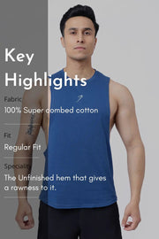 Drift Deep Arm Tank Teal by Fuaark Nz